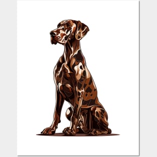 Valentine Great Dane Shaped Chocolate Posters and Art